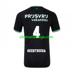 Camisola Feyenoord Rotterdam Lutsharel Geertruida 4 Homem Equipamento Segundo 2024-2025 Manga Curta
